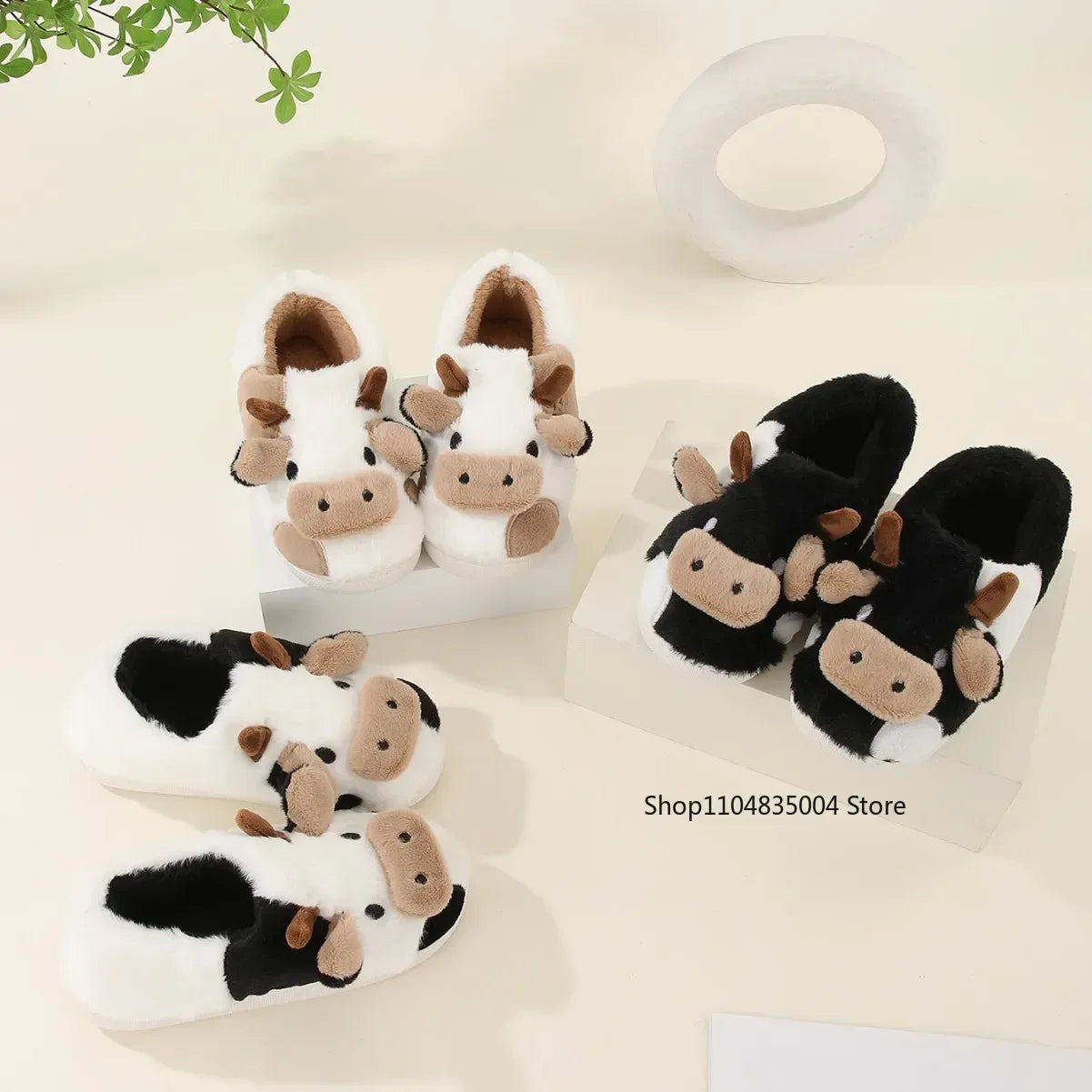 Coziee Cute Cow Slippers